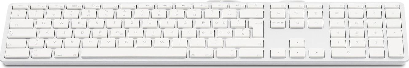 LMP Klawiatura USB Keyboard 110 Przewodowa Biało-srebrna FR KB-1243-FR KB-1243-FR