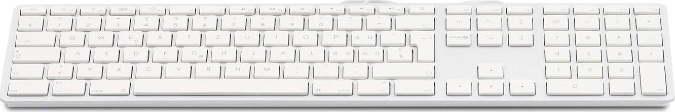 LMP Klawiatura USB Keyboard 110 Przewodowa Biało-srebrna US KB-1243-SE KB-1243-SE