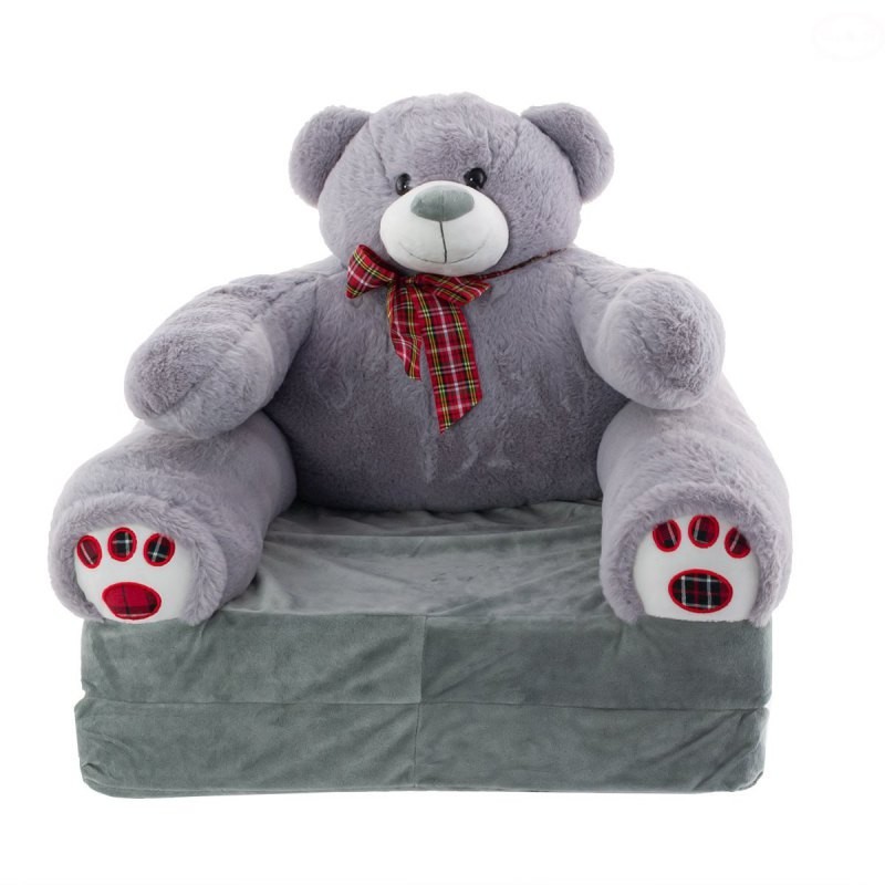 EUROBABY ZABAWKI MIŚ PLUSZ DN15-0013-SOFA GREY EBM0013-SOFA