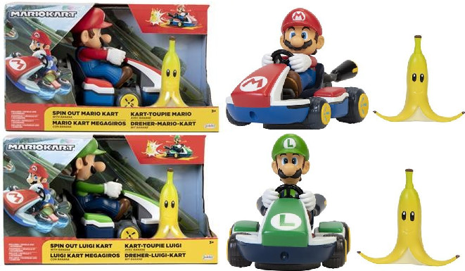 Jakks Pacific Super Mario. Obracający się gokart, mix kolorów