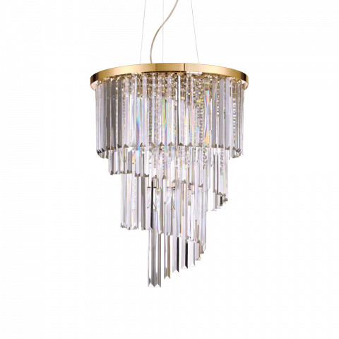 Ideal Lux Żyrandol Carlton SP12 213521 klasyczna oprawa w kolorze złotym 213521