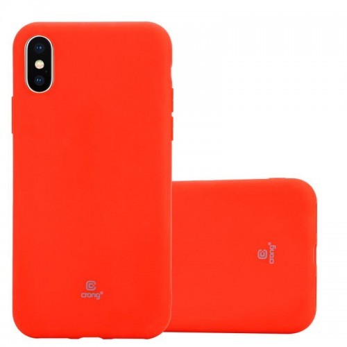 Crong Crong Soft Skin Cover Etui iPhone Xs X czerwony) 10_14255