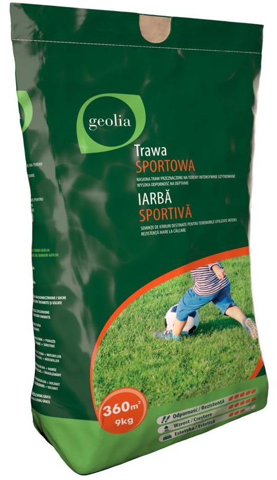 GEOLIA Nasiona trawy na tereny sportowe + mikoryza 9kg Geolia