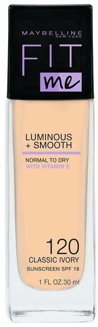 Maybelline Fit Me Luminous + Smooth Foundation rozświetlający podkład do twarzy 120 Classic Ivory 30ml 95634-uniw