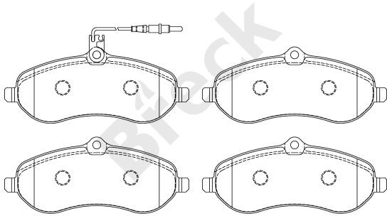 BRECK Zestaw klocków hamulcowych, hamulce tarczowe 24595 00 701 00 24595 00 701 00