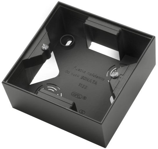 Ospel Puszka natynkowa pojedyncza Czarny metalik - PNP-1R/33 Sonata