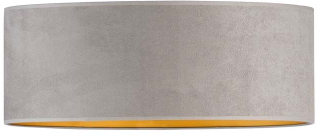 LYSNE Nowoczesny plafon DUBAJ VELVET fi 50 cm kolor szary ze złotym wnętrzem 14528V/17 kolor szary ze złotym wnętrzem