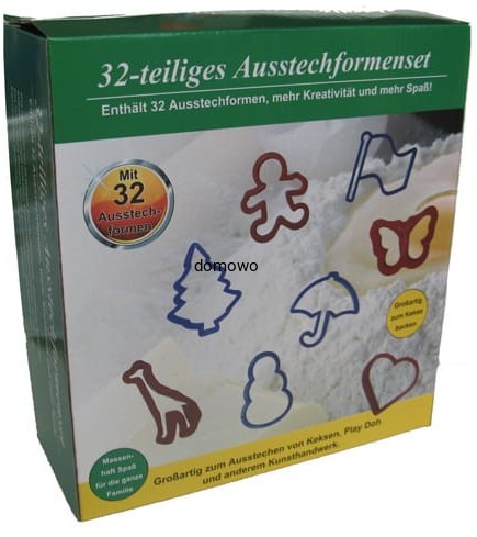 PLASTIKOWE FOREMKI WYKRAWACZE CIASTEK 32szt