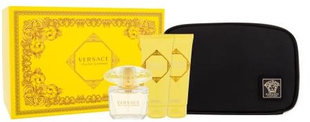 Versace Yellow Diamond zestaw EDT 90 ml + mleczko do ciała 100 ml + żel pod prysznic 100 ml + kosmetyczka