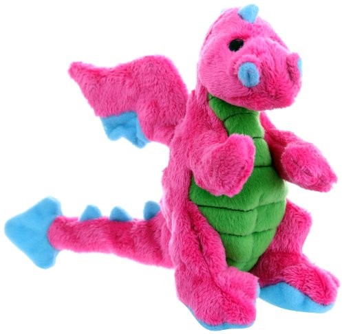 Go Dog Dragon with chruniczewa Guard Technology Tough Plush Dog Toy, mały, rose