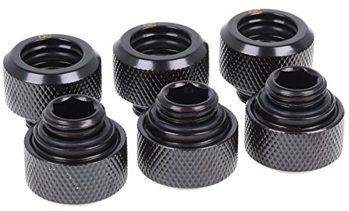 Alphacool Zestaw śrub  sople lodu 13 MM hardtube Anschraubtülle G1/4, czarny 8748642