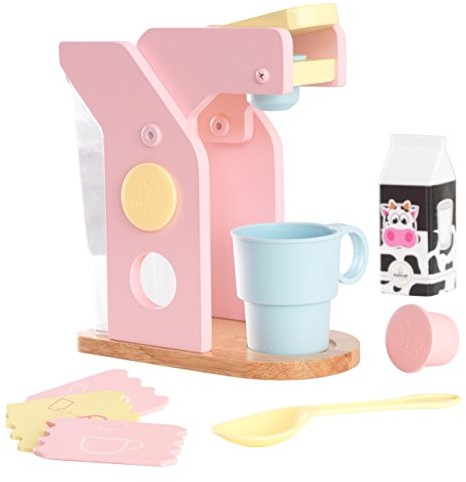 KidKraft 63380 zestaw zabawkowy do gry w kawie, zabawka kuchenna dla dzieci, pastelowe kolory