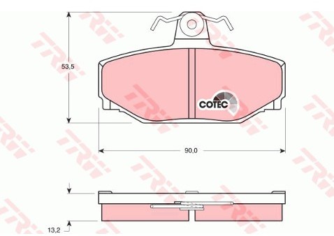 TRW Zestaw klocków hamulcowych, hamulce tarczowe GDB442