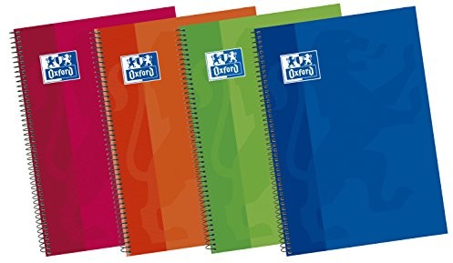 Oxford OXFORD blok do Spiral, 5er-Pack, 80 arkuszy, w kratkę, 4 MM, ekstra stałej okładka 100430151