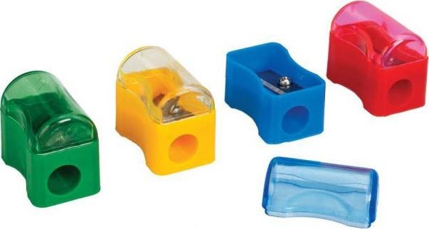 Centrum Temperówka plastikowa z jednym otworem i pojemnikiem mix kolorów CE87419