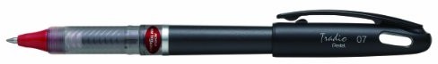 Pentel BL117 A EnerGel Tradio Liquid Gel Ink Roller, opakowanie  szt. (obudowa w kolorze czarnym), czerwony BL117A-B