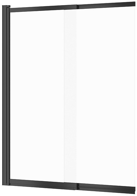 Cersanit Larga parawan nawannowy przesuwny dwuskrzydłowy czarny 140x115 cm S932-142