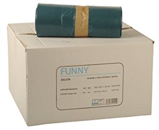 Funny LDPE-regenerowane włókna worki na śmieci, niebieski, z rolkami, typ 60, 1er Pack (1 X 250 sztuk) AG-276