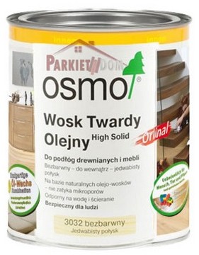 Osmo WOSK TWARDY OLEJNY- jedwabisty połysk (3032), 750ml