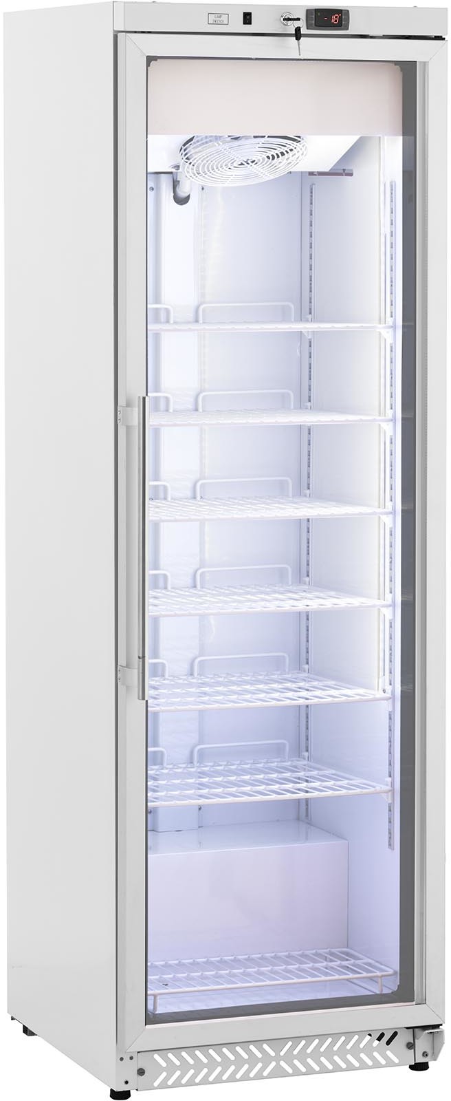 Royal Catering Zamrażarka szufladowa 380 l szklane drzwi biała czynnik chłodniczy R290 RCLK-F380GB