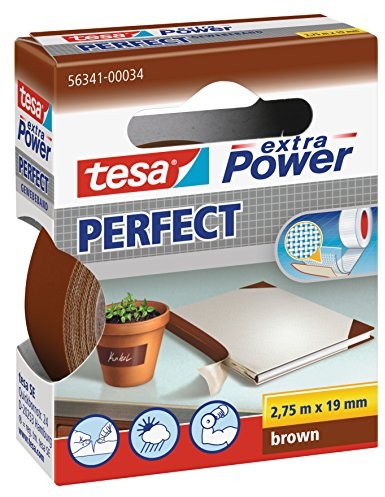 TESA Extra Power taśma klejąca z tkaniny czerwony, długość 2.75 m, brązowy 563410003402