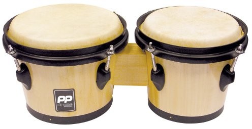 Performance Percussion Performance Percussion Bongos z czarnym sprzętem - naturalne drewno PP5001