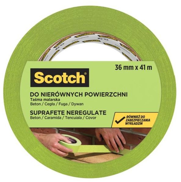 SCOTCH Taśma malarska DO NIERÓWNYCH POWIERZCHNI 36 mm x 41 m SCOTCH