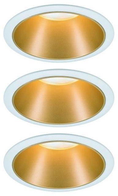 Paulmann Oprawa wbudowana Cole Coin 3-st ścimnianie LED 3x6,5W 2700K 230V Biały/Złoty-Mat Tworzywo sztuczne PL93406) PL93406