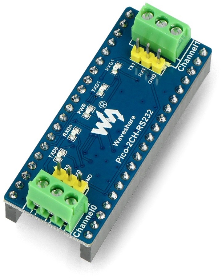 Raspberry Pi Waveshare 2-kanałowy moduł RS232 SP3232EEN transceiver do Pico, UART - RS232 - Waveshare 19979 WSR-19716