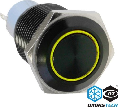 DimasTech Przycisk LED 16mm Żółty PD030 PD030