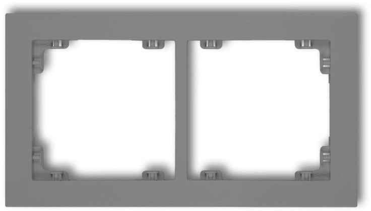 Karlik Deco szary mat ramka 2-krotna 27DR-2 27DR-2
