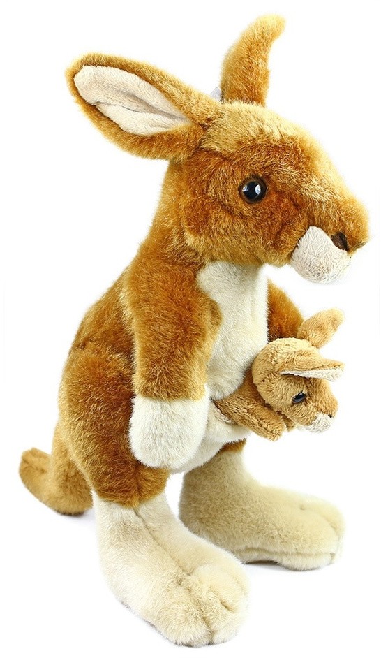 Pluszowy kangur z kangurzątkiem Rappa, 27 cm