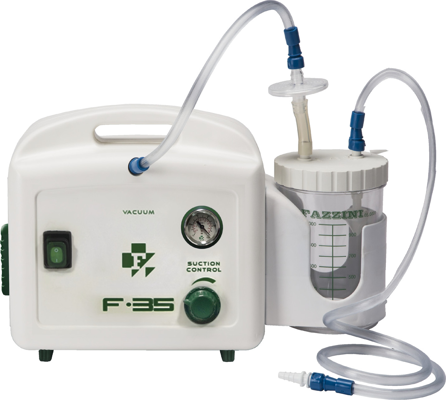 Fazzini Włochy Ssak elektryczny F-35 ze zbiornikiem 2000 ml Profesjonalne urządzenie do odsysania wydzielin z podwójną pompą. F-35.40