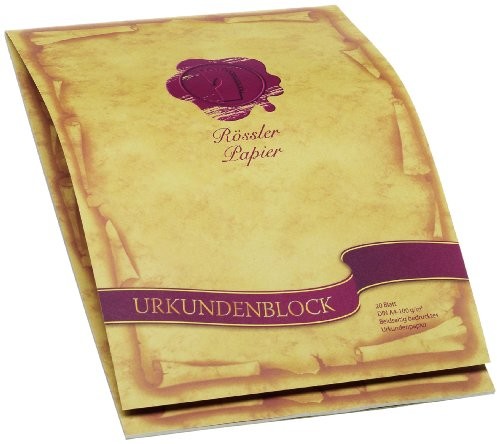 Roessler Papier Blok z szablonami na dyplomy 2002390000