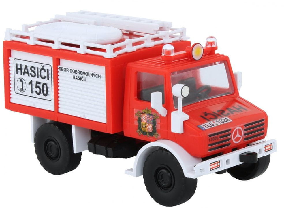 Model Monti Systém Składany 16 Mercedes Unimog straż