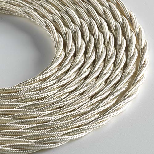KLARTEXT Klartext Kabel tekstylny BELLE ÉPOQUE do instalacji elektrycznej, 3 x 1,5 mm, kolor kości słoniowej, 5 m CTS315E.01