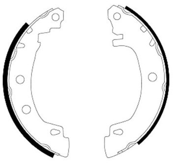 HELLA PAGID Zestaw szczęk hamulcowych 8DB355001-891