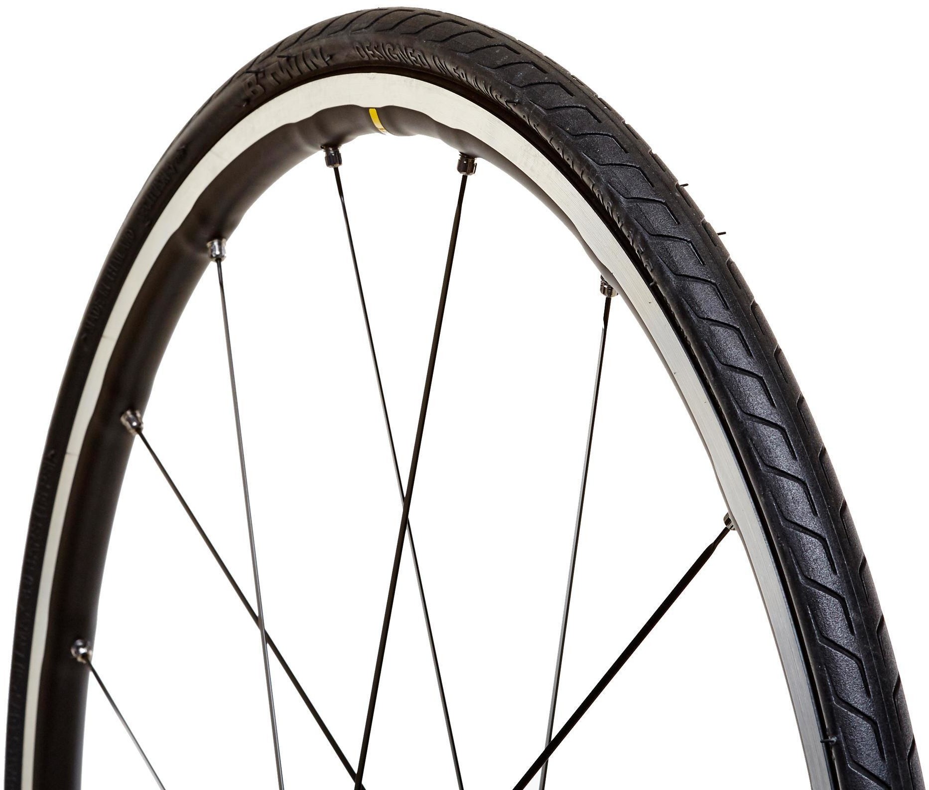 BTWIN Opona do roweru szosowego TRIBAN PROTECT 650X25 ze sztywną stopką/ETRTO 25-571 Unisex