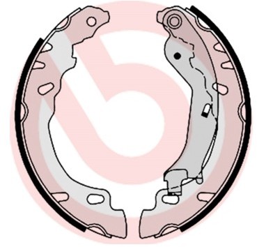 BREMBO Zestaw szczęk hamulcowych S 23 529