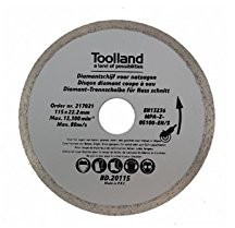 Toolland bd20180 diamentowa tarcza do cięcia, 180 MM X 25,4 MM Wymiary (50 szt.) BD20180