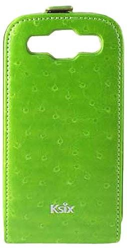 Ksix B8466FU90AVV Ostrich Flip Up Case do Samsung Galaxy SIII zielony B8466FU90AVV