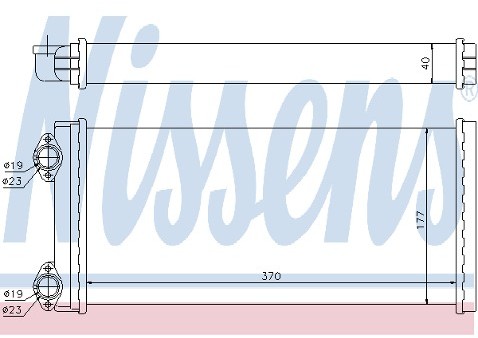 NISSENS Wymiennik ciepła, ogrzewanie wnętrza 73962