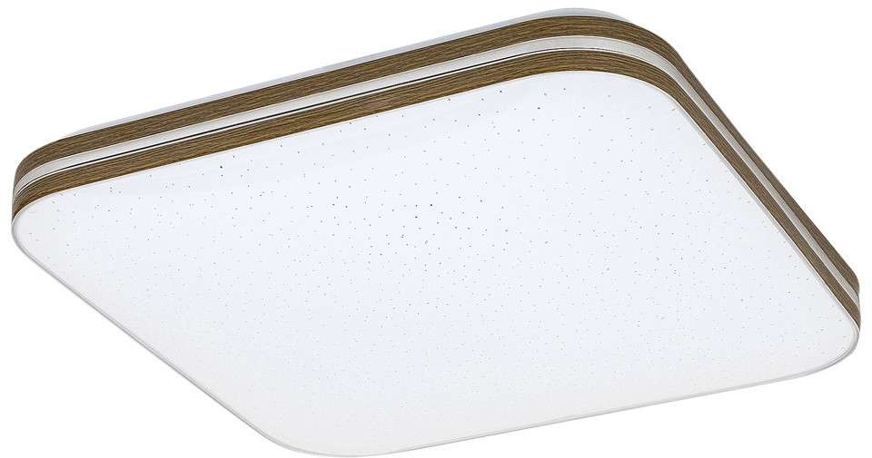 Rabalux Plafon LAMPA sufitowa OSCAR 3346 kwadratowa OPRAWA ścienna LED 18W z efektem gwiazd biała brązowa 3346