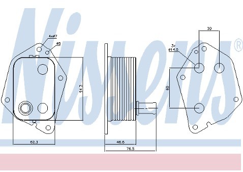 NISSENS Chłodnica oleju, olej silnikowy 90721