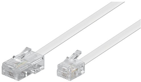 Wentronic Modular kabel (4-pinowe złącze do wtyczki 6P4 °C) Biały, belelegt, 8p4 °C 3 m, 1 szt. 4040849930614