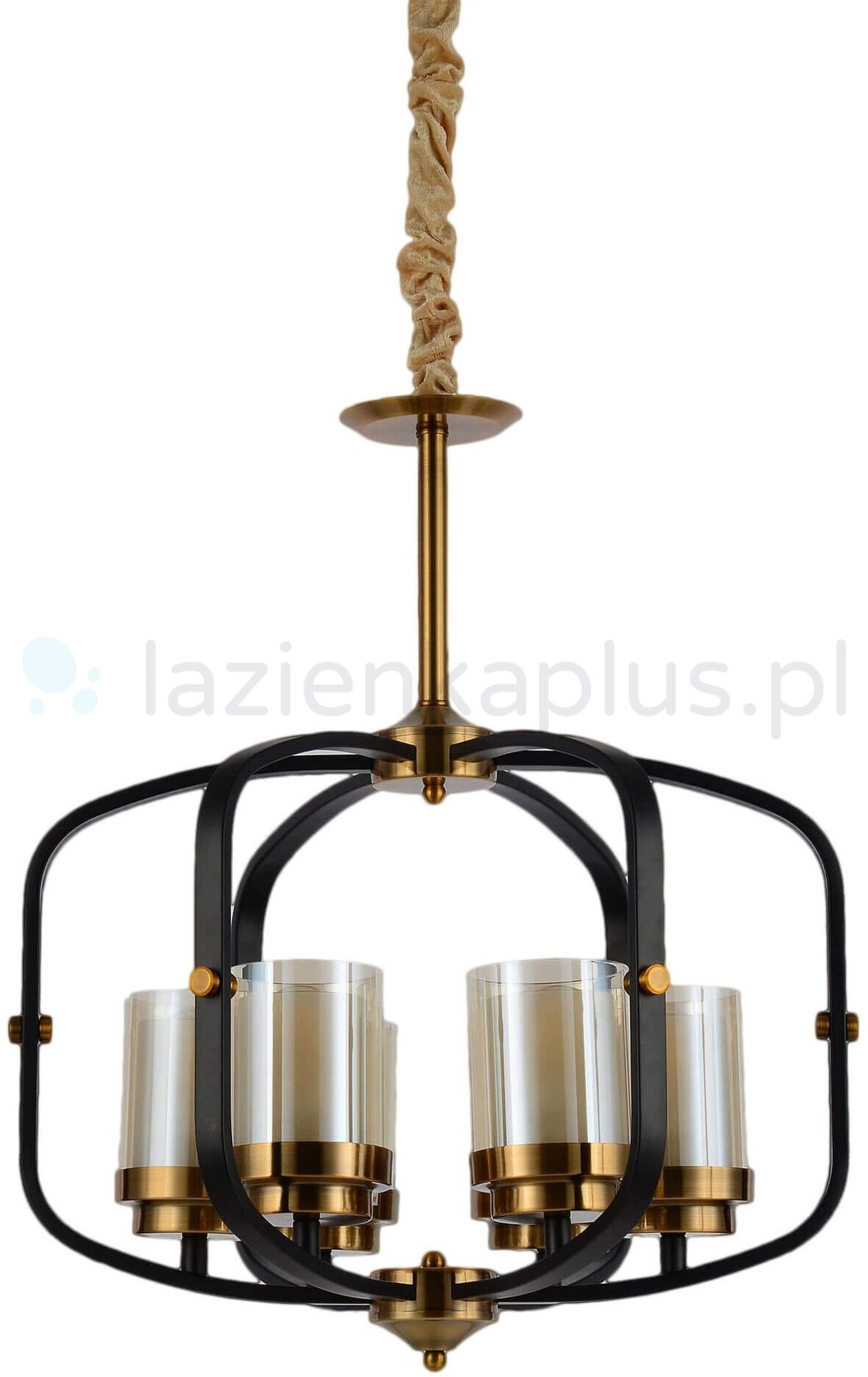 Lumina Deco Deco Deco Bonton lampa wisząca czarny mosiądz przezroczysty LDP12216BKMD
