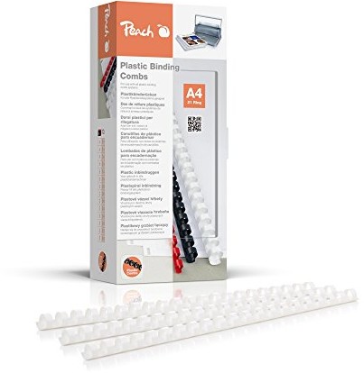 Peach pb412  01 plastikowe począwszy od ofert dla prestiżowych klientów po raporty roczne DIN A4, 12 MM, 95 arkuszy, 100 sztuk, białe PB412-01