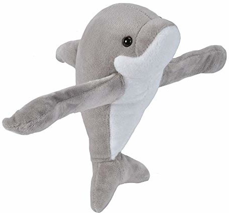 Wild Republic Huggers miękka zabawka Slap bransoletka, prezenty dla dzieci, pluszowa zabawka z delfinem, 20 cm 19506