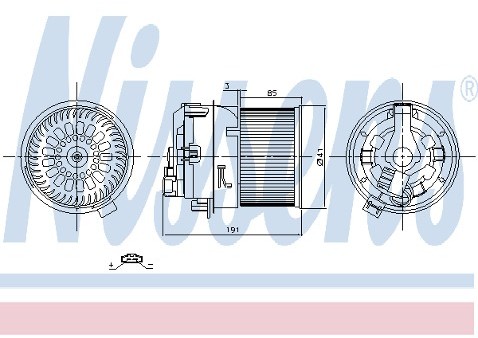 NISSENS Wentylator wnętrza 87258