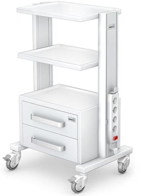 Ztm Tech-med G-002 stolik-wózek z 3 blatami pod aparaty medyczne i szufladami G-002 (wersja EpicMed)
